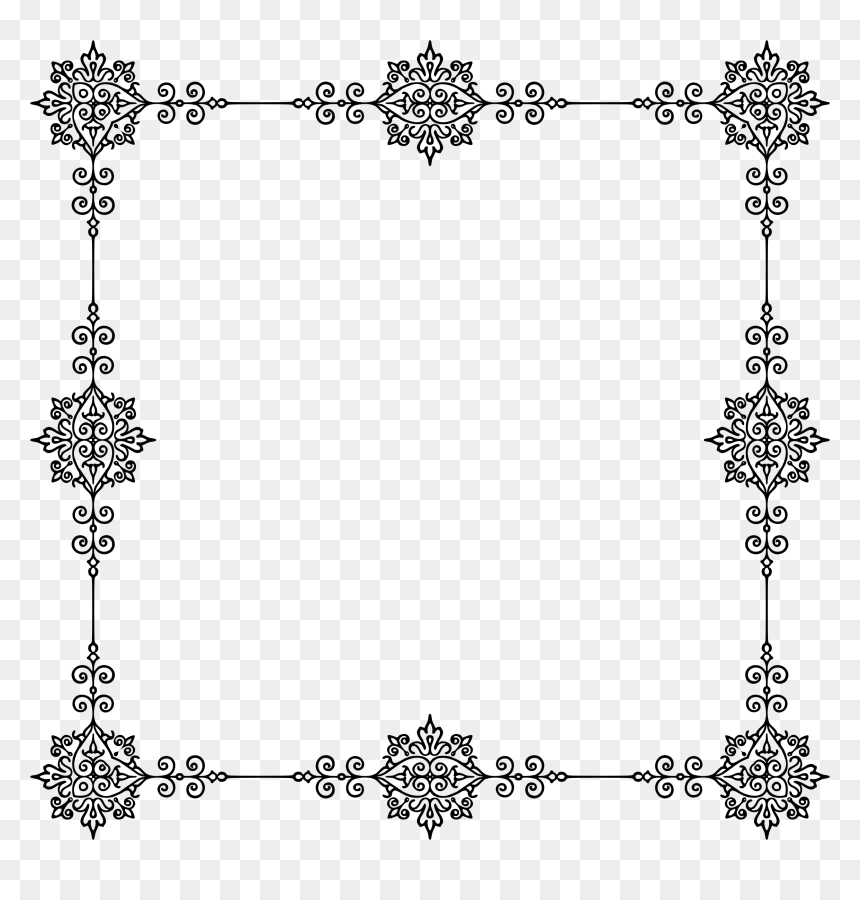 Divider 211 Frame 4 Clip Arts - Line Art, HD Png Download - white divider line png