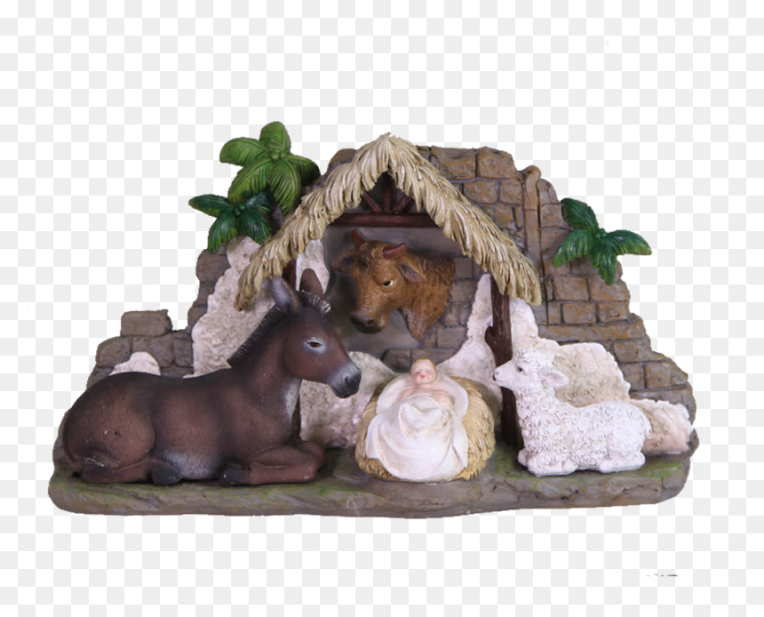 Baby Jesus With Animals Nativity , Png Download - Animal Figure, Transparent Png - baby animals png