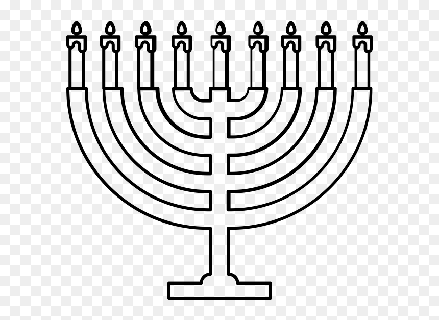 Menorah Rubber Stamp - Menorah Para Colorear, HD Png Download - menorah clipart png