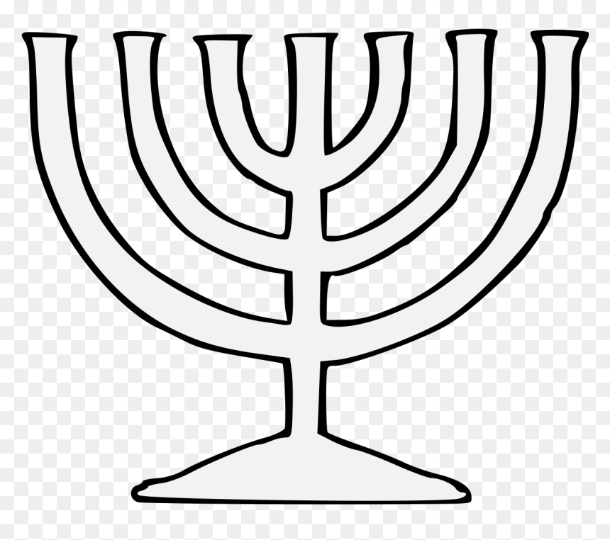 Hanukkiah Clipart Black And White No Candle, HD Png Download - menorah clipart png