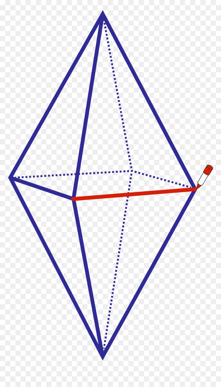 #pyramid #geometric #blue #3d #freetoedit, HD Png Download - 3d pyramid png