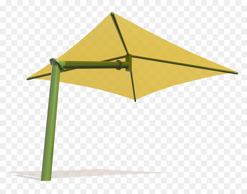 Single Post Yellow Pyramid Cantilever Umbrella, HD Png Download - 3d pyramid png