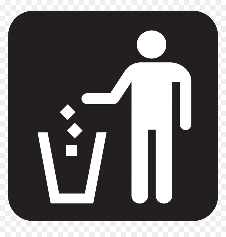 Rubbish Bin Logo, HD Png Download - litter png