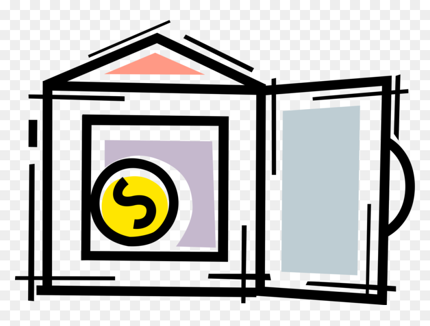 Vector Illustration Of Financial Institution Bank Vault, HD Png Download - bank vault png