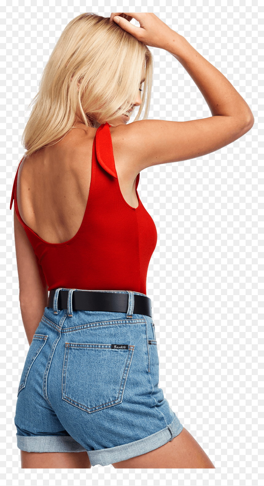 Bow Tie Bodysuit In Colour Fiesta - Photo Shoot, HD Png Download - red bow tie png