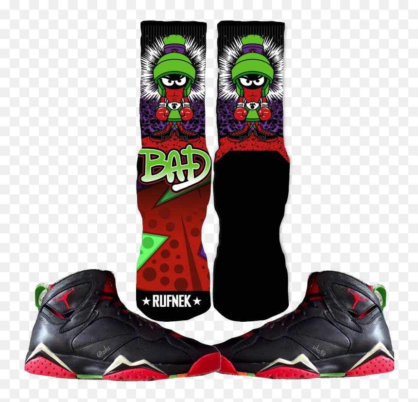 Transparent Jordan Shoe Png - Air Jordan Marvin The Martian Socks, Png Download - jordan shoe png