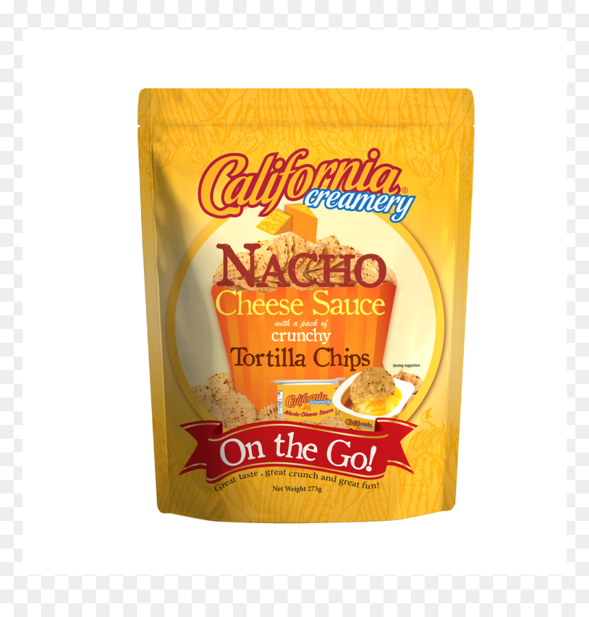 California Creamery Nacho Cheese Sauce And Tortilla, HD Png Download - nacho png