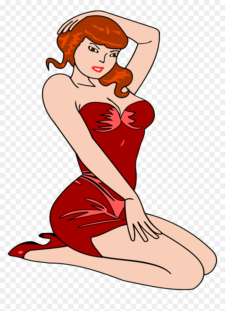 Woman Kneeling Clip Arts - Clip Art, HD Png Download - woman hair png