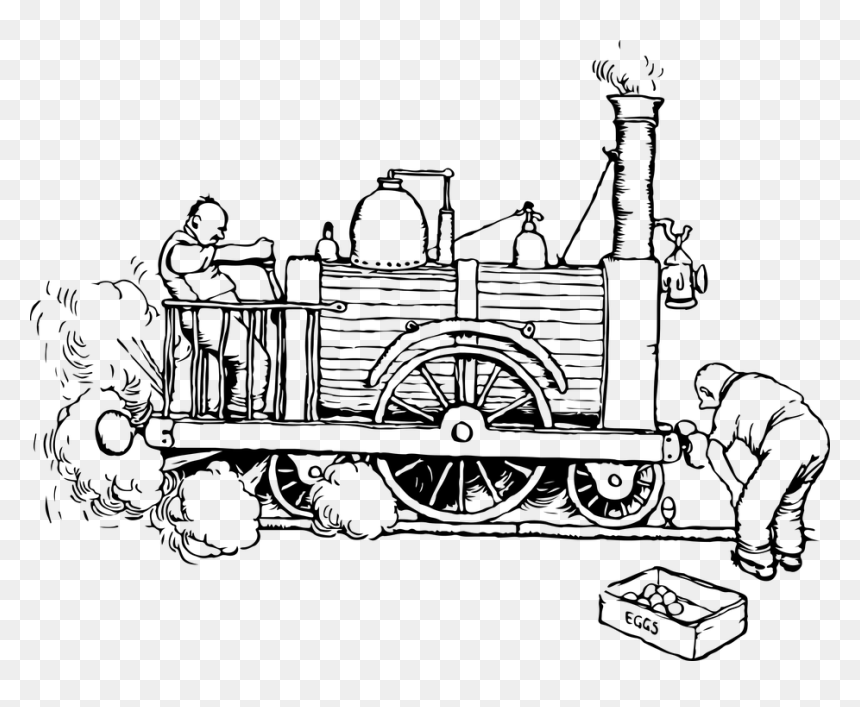 Railroad Car, HD Png Download - old train png