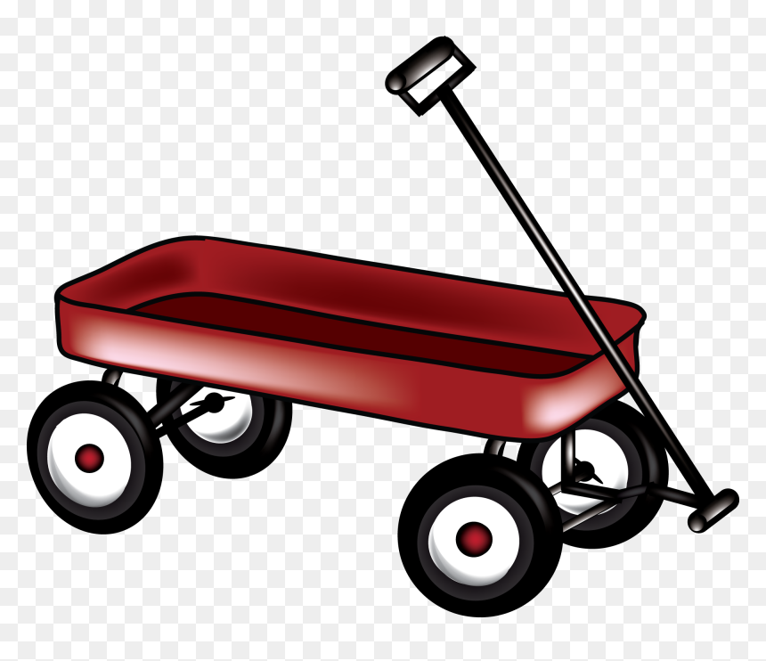 Red Wagon Png - Radio Flyer Wagon Drawing, Transparent Png - covered wagon png