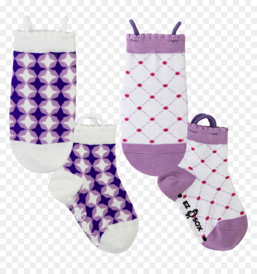 Purple Stars & Diamonds Socks - Sock, HD Png Download - purple stars png