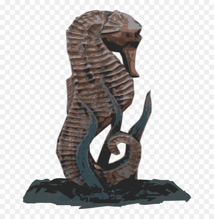 Seahorse And Seaweed - Statue, HD Png Download - seaweed clipart png