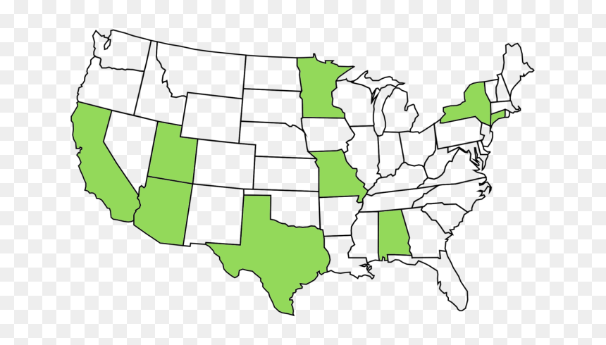 Usa Blank Map Transparent, HD Png Download - lilypad png