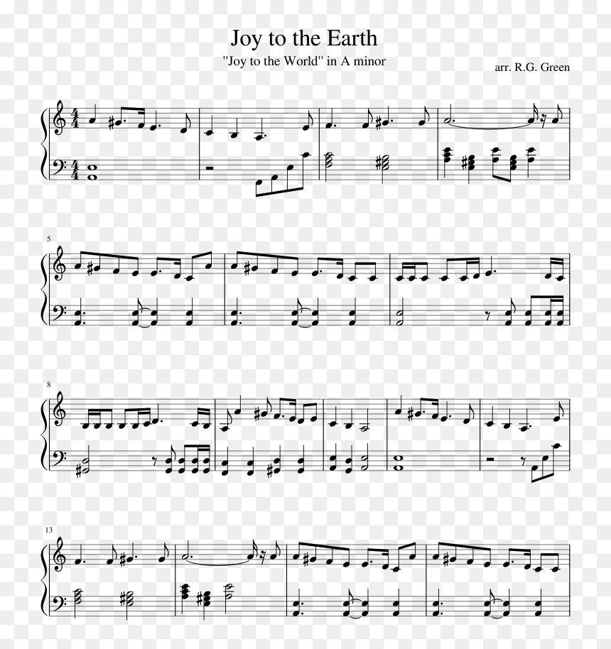 Transparent Joy To The World Png - Sheet Music, Png Download - joy to the world png