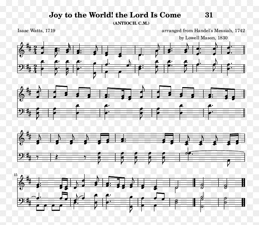 Version "2 - 16 - - Spartito Joy To The World The Lord, HD Png Download - joy to the world png