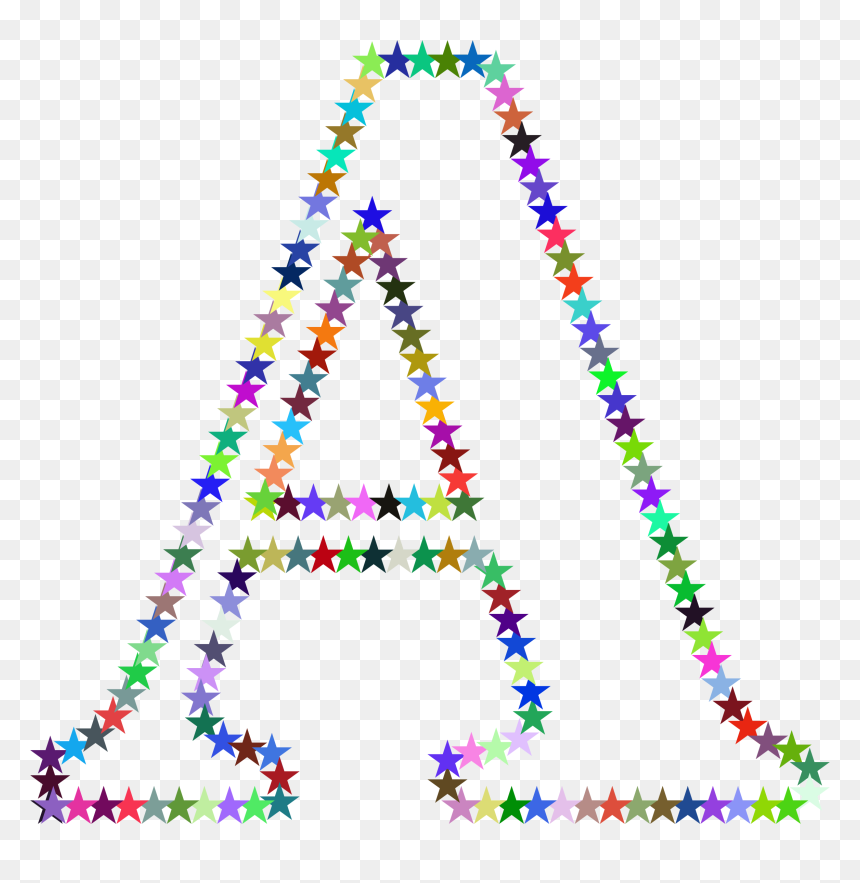 A Stars Clip Arts - Letter A Clipart Stars, HD Png Download - purple stars png