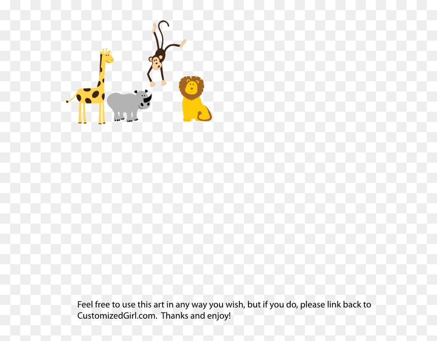 Giraffe, HD Png Download - safari animals png