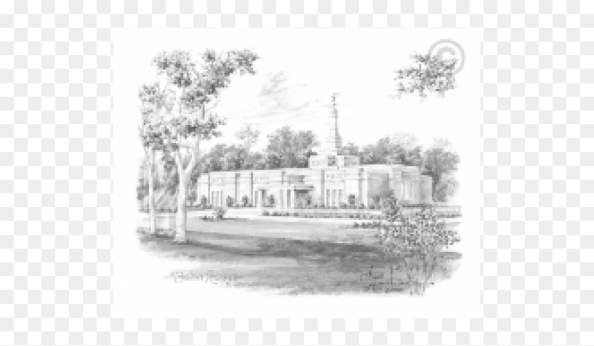 Baton Rouge Louisiana Temple Drawing - House, HD Png Download - lds temple png