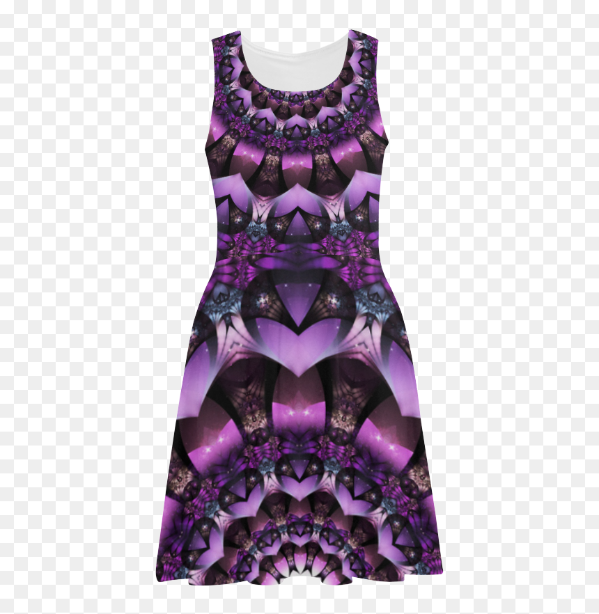 Fairy Flower Purple Stars Mandala Atalanta Sundress - Pattern, HD Png Download - purple stars png