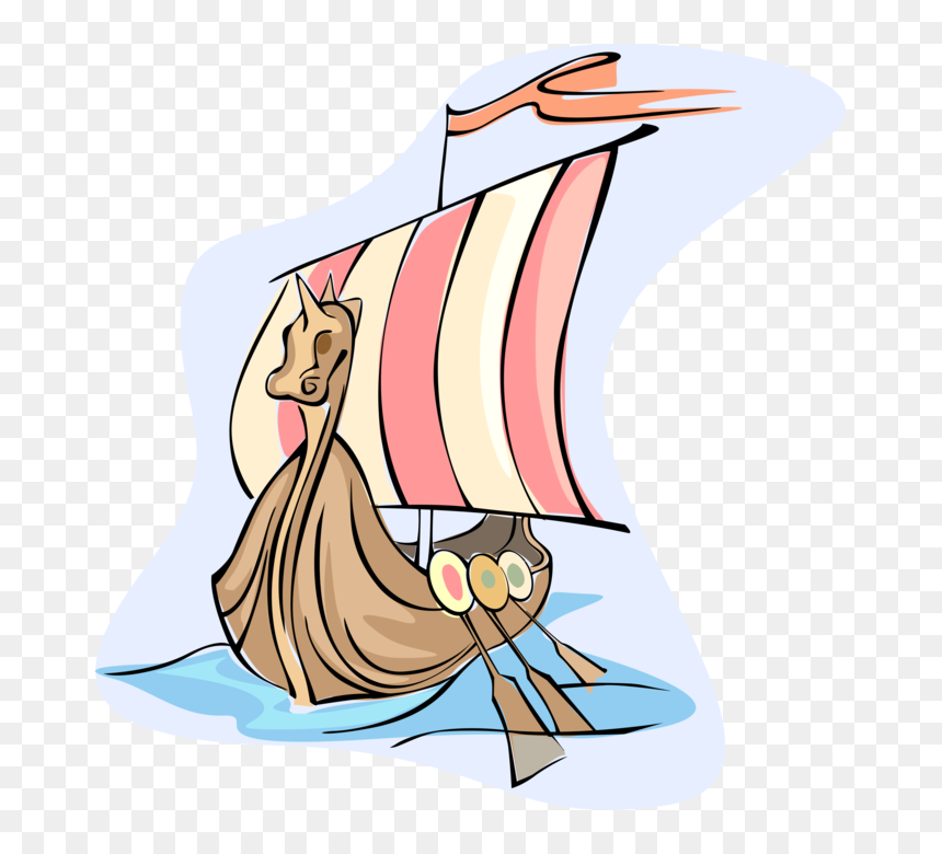 Vector Viking Ship, HD Png Download - viking ship png