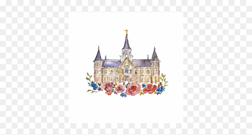 Provo City Center Temple Watercolor, HD Png Download - lds temple png