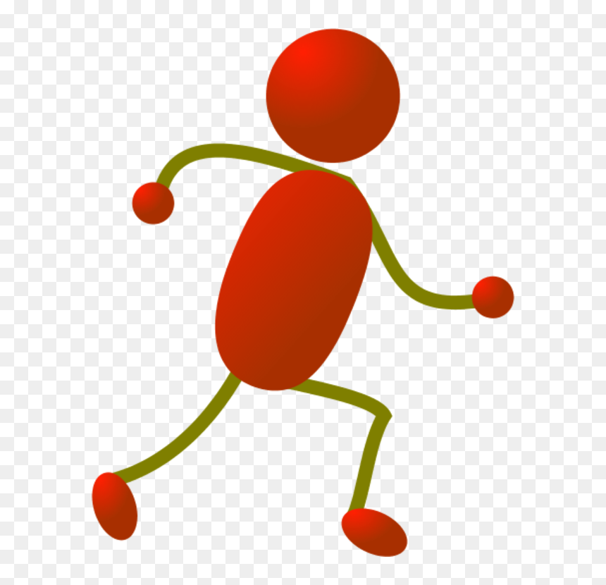Stick Person Running Clipart Free Images - Clipart Runner Stick Figure, HD Png Download - running person png