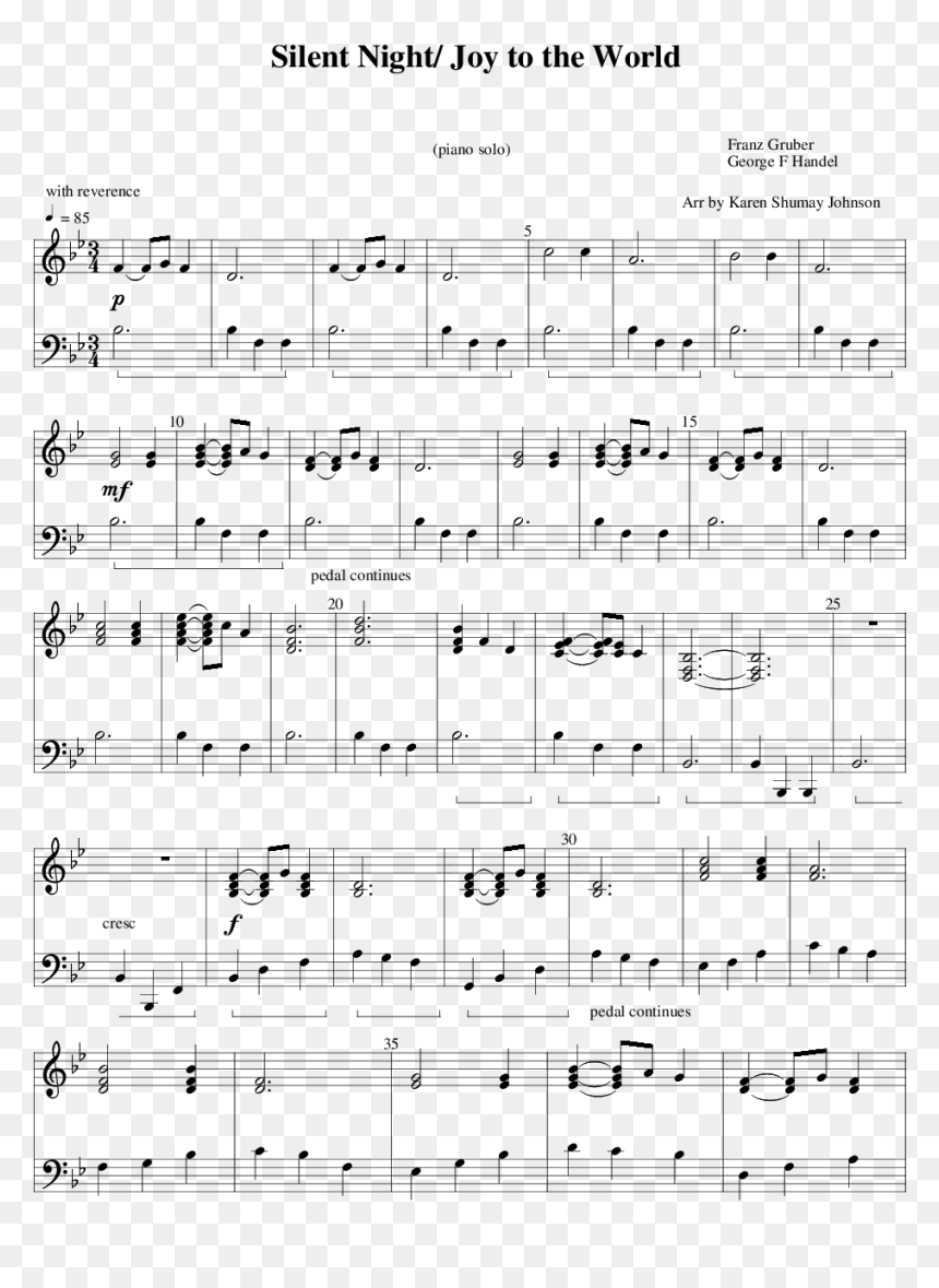 Sheet Music Picture - Sheet Music, HD Png Download - joy to the world png