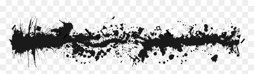 Black Horizontal Spatter - Illustration, HD Png Download - spatter png