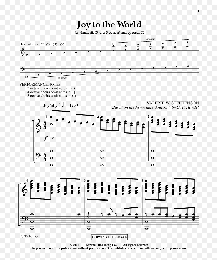 Click To Expand Joy To The World Thumbnail - Joy To The World Notes In C Choir, HD Png Download - joy to the world png