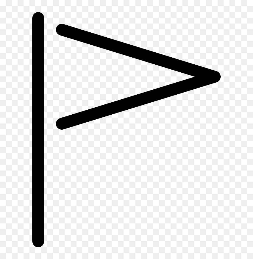 Flag Triangle Icon - Sign, HD Png Download - triangle icon png