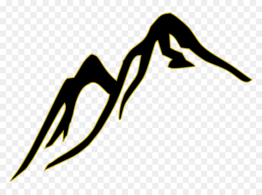 Vector Red Mountain Clip Art, HD Png Download - gold outline png