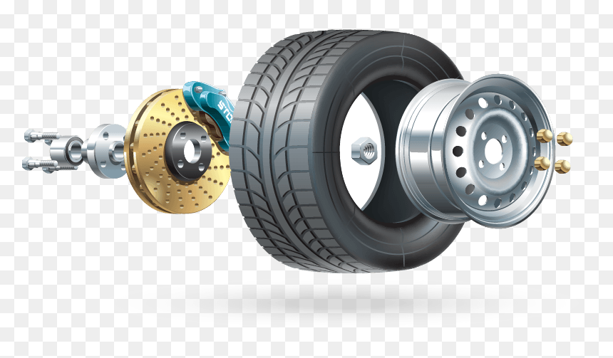 Parts Car Cartoon, HD Png Download - tires png transparent
