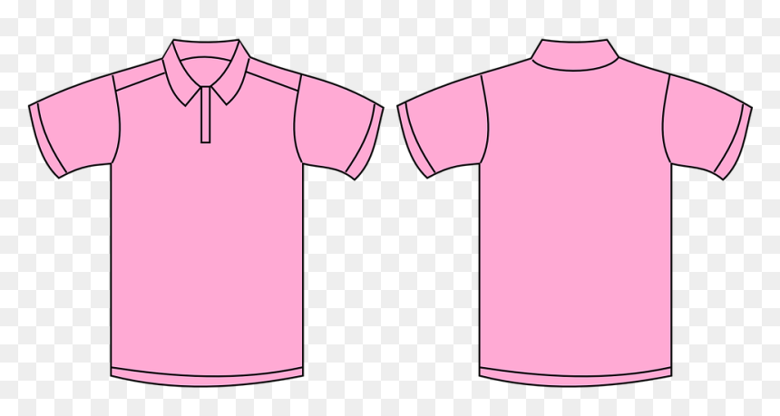 Shirt Pink Template - Plain Pink Polo Shirt, HD Png Download - polo shirt png
