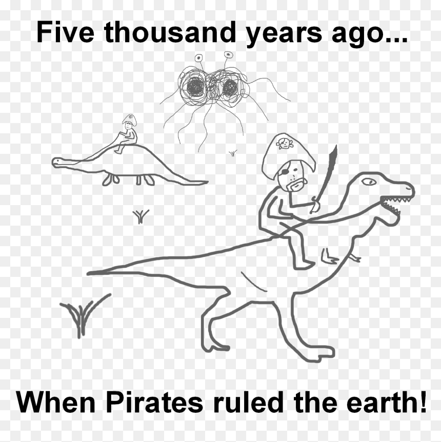 Five Thousand Years Ago Fer When Pirates Ruled The, HD Png Download - flying spaghetti monster png