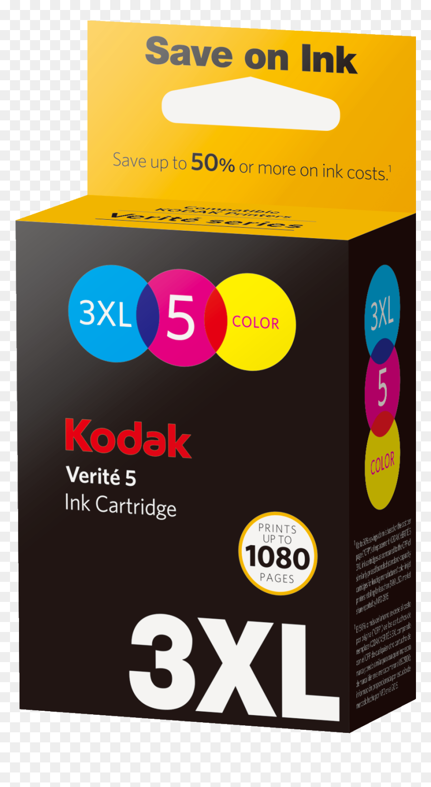 Kodak Verite 5 3xl Color Ink Cartridge - Graphic Design, HD Png Download - kodak png