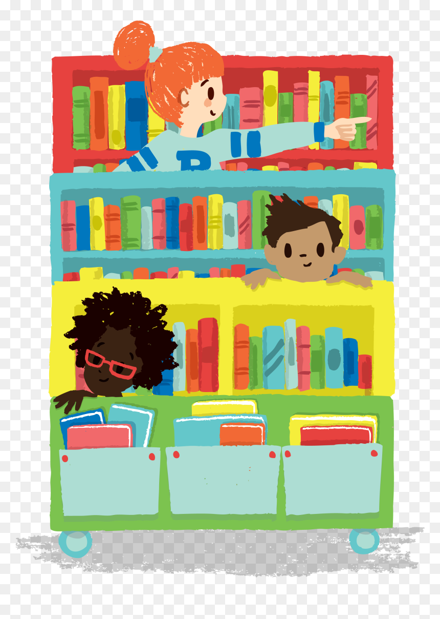 World Book Day 2016 - Kids Library Clipart Transparent, HD Png Download - kids reading png