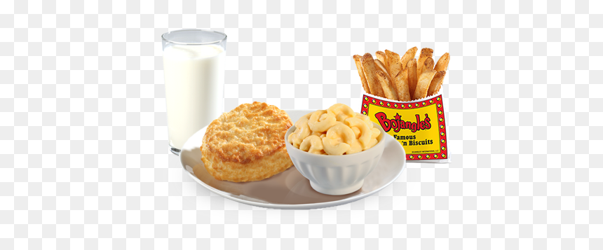 Bojangles Kids Macaroni And Cheese With Fries And Biscuit - Bojangles Fries, HD Png Download - mac n cheese png
