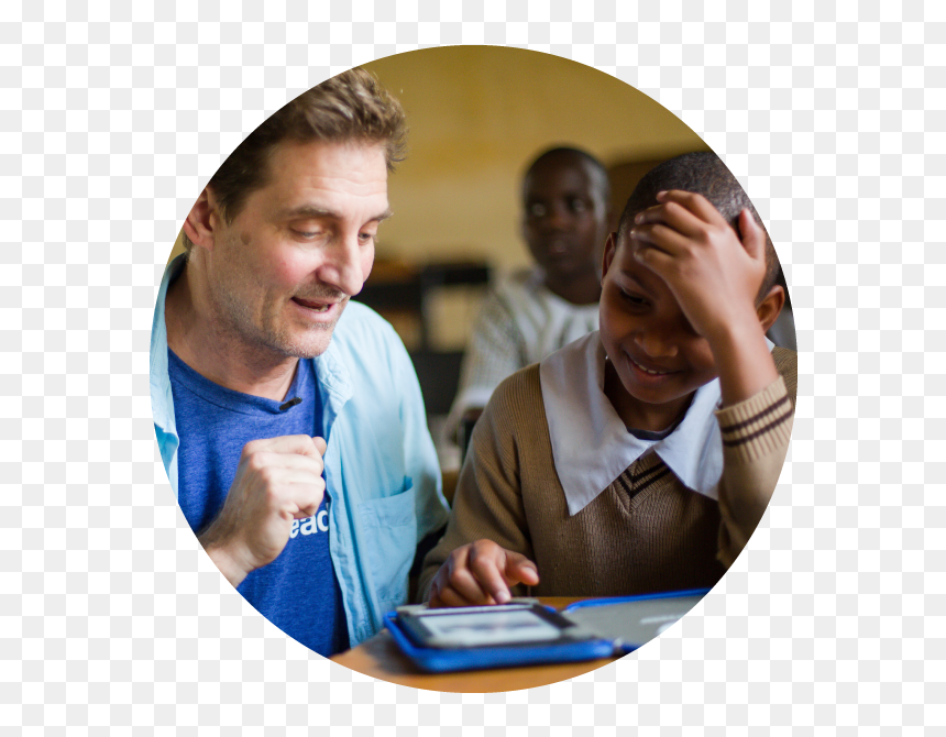 Tad Hills Reading With A Girl In Ghana - Event, HD Png Download - kids reading png