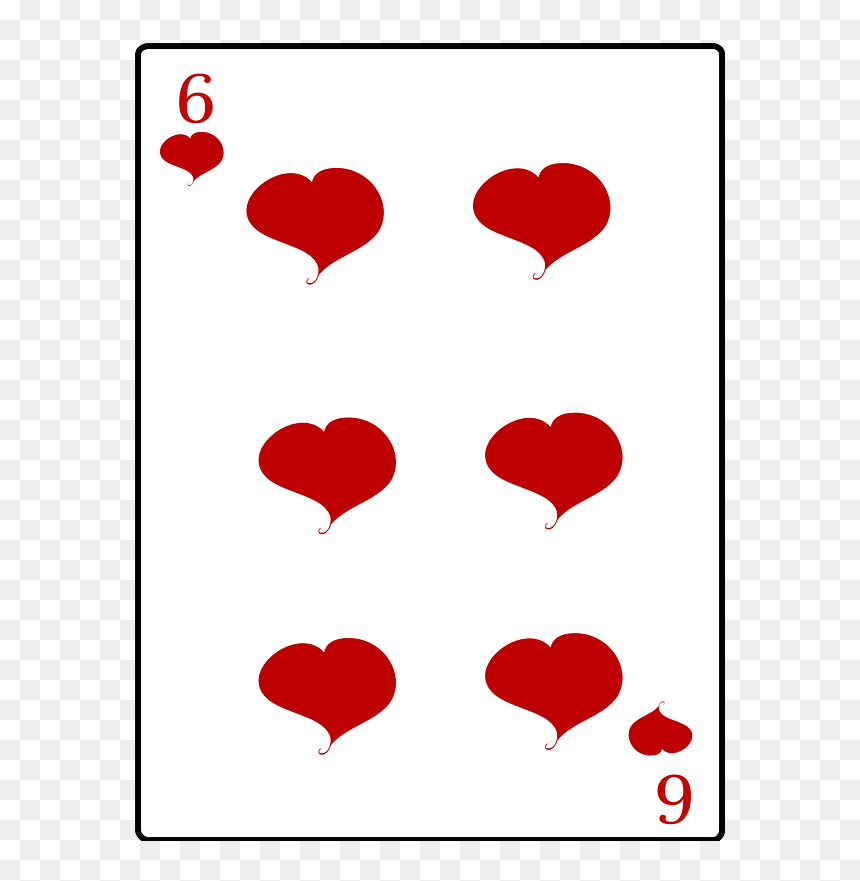 6 Of Hearts Clipart - Clipart 6 Of Hearts, HD Png Download - hearts .png