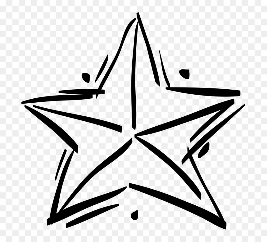Vector Illustration Of Festive Season Christmas Star - Star Drawing Vector Png, Transparent Png - star line png