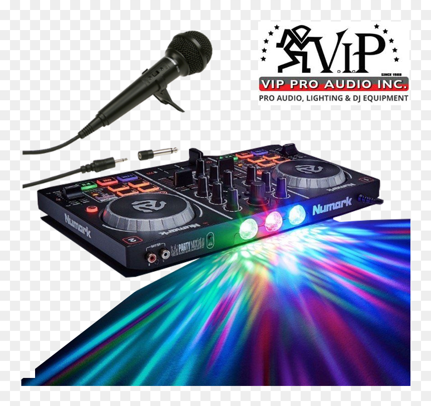 Transparent Dj Turntables Png - Numark Party Mix Dj Controller, Png Download - dj turntables png