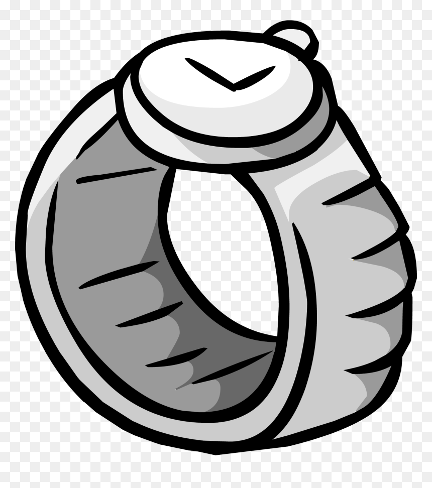 Silver Watch Clothing Icon Id - Club Penguin Watch, HD Png Download - clothes icon png