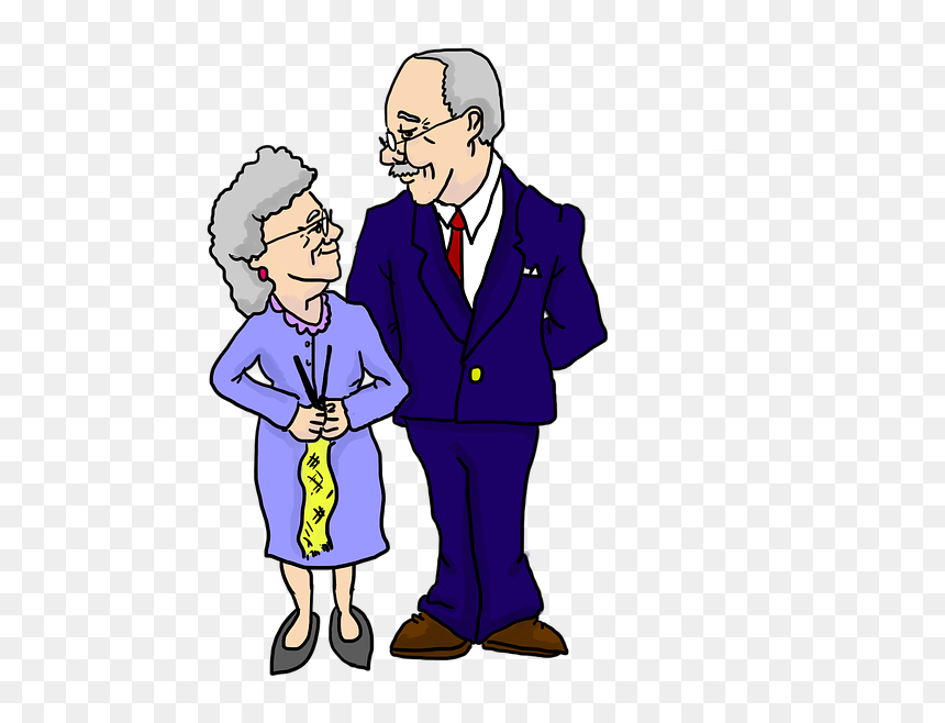 Cartoon Old Age Security, HD Png Download - grandparents png