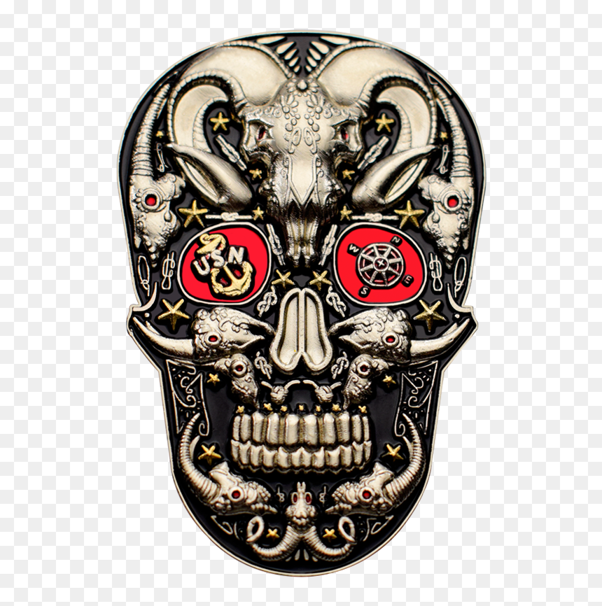 Skull, HD Png Download - blank coin png