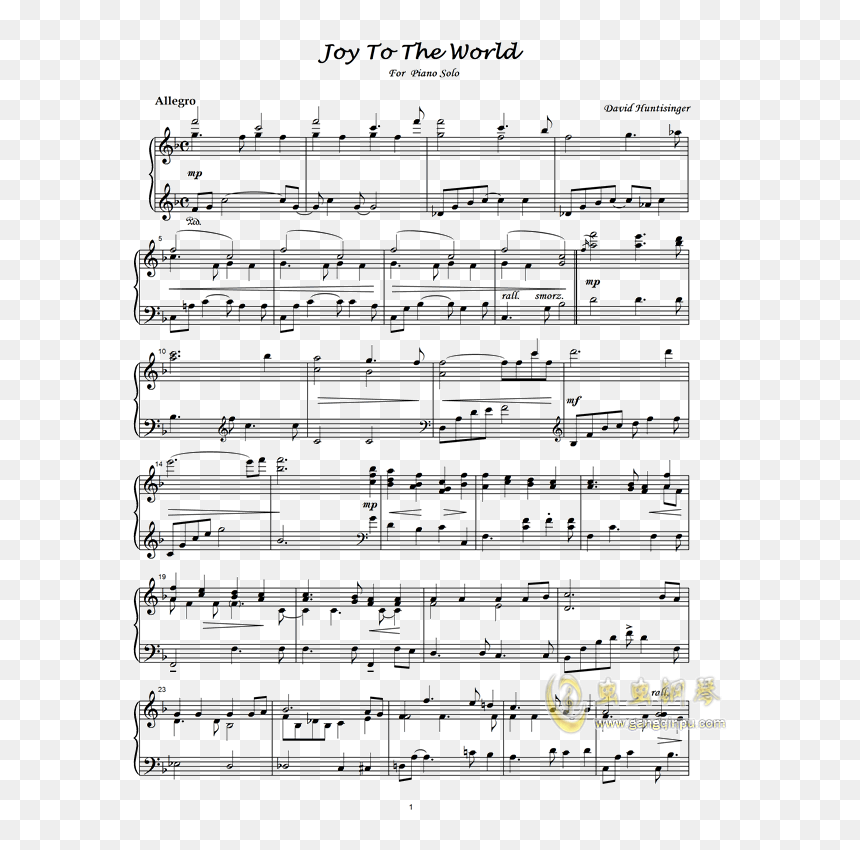 Christ Is Risen Shout Hosanna Sheet Music , Png Download - Sheet Music, Transparent Png - joy to the world png