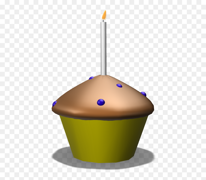 Birthday Muffin - Cake, HD Png Download - happy birthday 3d png