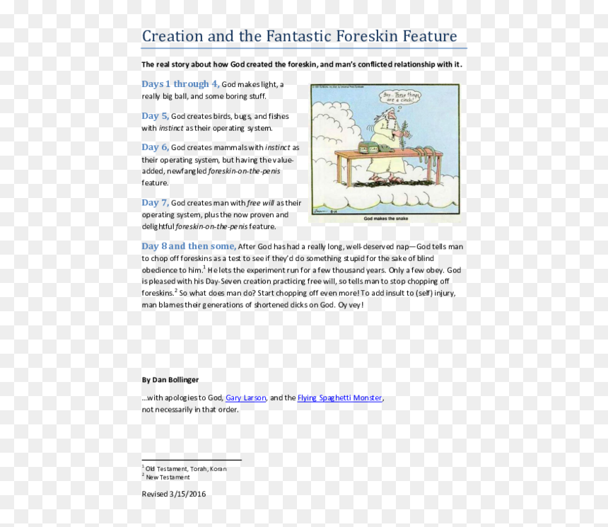Far Side Cartoons , Png Download - Far Side Cartoons, Transparent Png - flying spaghetti monster png