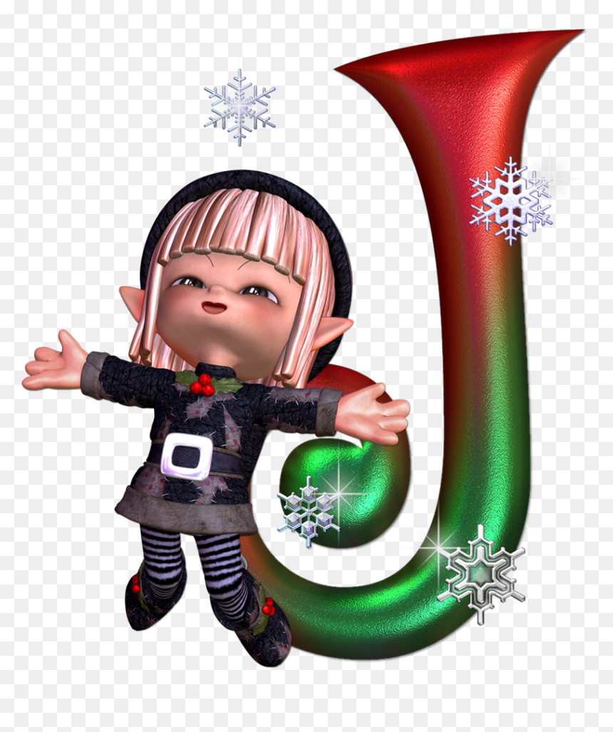 Alfabeto De Navidad - Letra J Con Duendes, HD Png Download - joy to the world png