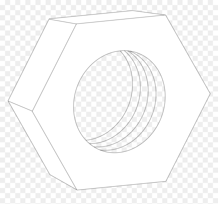 Hex Nut For Bolts Svg Clip Arts - Circle, HD Png Download - nut button png