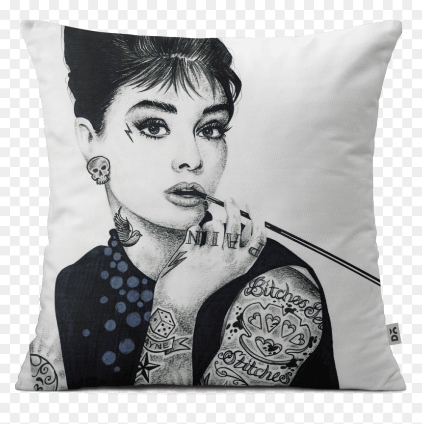 Tattooed Audrey Hepburn Print, HD Png Download - audrey hepburn png